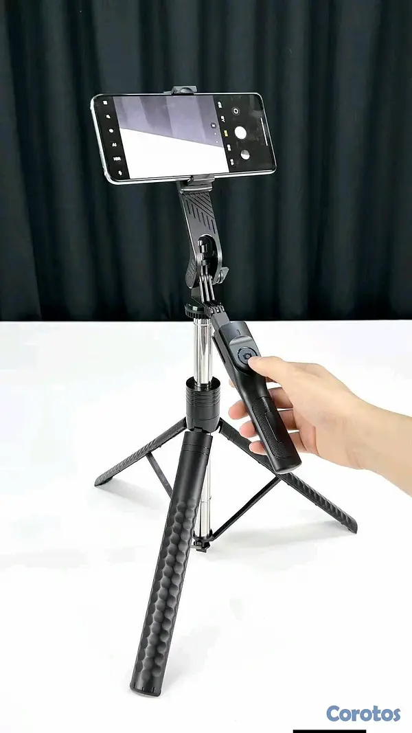 accesorios para electronica - Tripode para celular, palito selfie, soporte para celular con luces de relleno  6