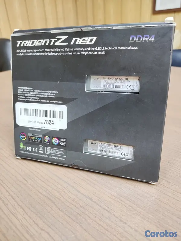 computadoras y laptops - (NUEVAS) MEMORIA RAM DDR4 16GB (2x8) RGB G.Skill T 2