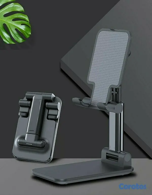 accesorios para electronica - Soporte de teléfono de metal ajustable y plegable para escritorio 5