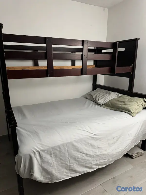 muebles y colchones - Combo de Camas: Camarote Queen/Twin + Cama Twin con Colchón | Espejo GRATIS 13