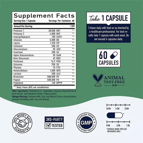 Salud y Equipamiento Médico - Enzimas Digestivas Smnutrition - U - Unidad A $4866 2