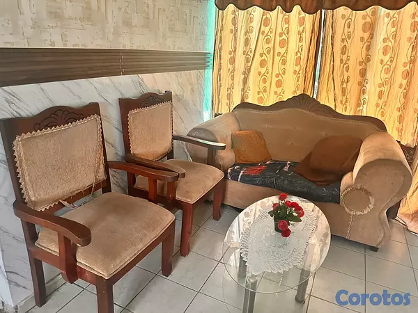 muebles y colchones - sofa + dos sillas y regalo una base de cama siz queen 2