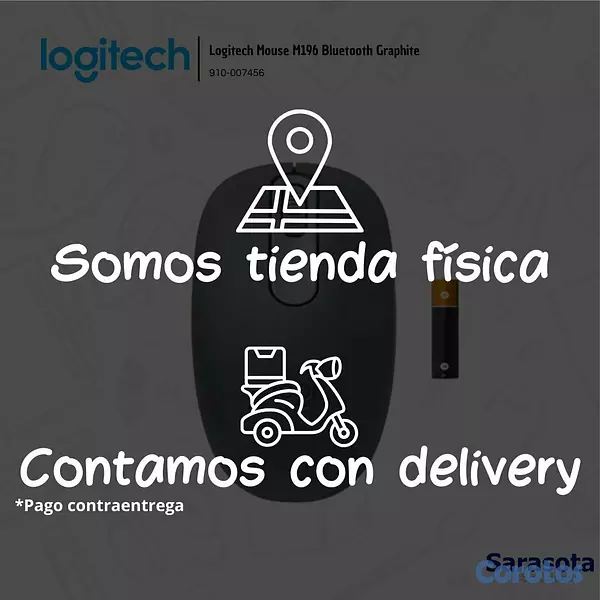 accesorios para electronica - Logitech Mouse M196 Bluetooth Graphite (910-007456 2