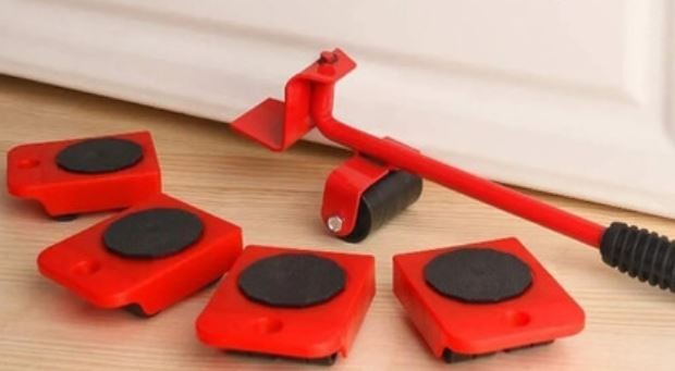 herramientas, jardines y exterior - Base con ruedas para mover electrodomestico Palanca Elevador  3