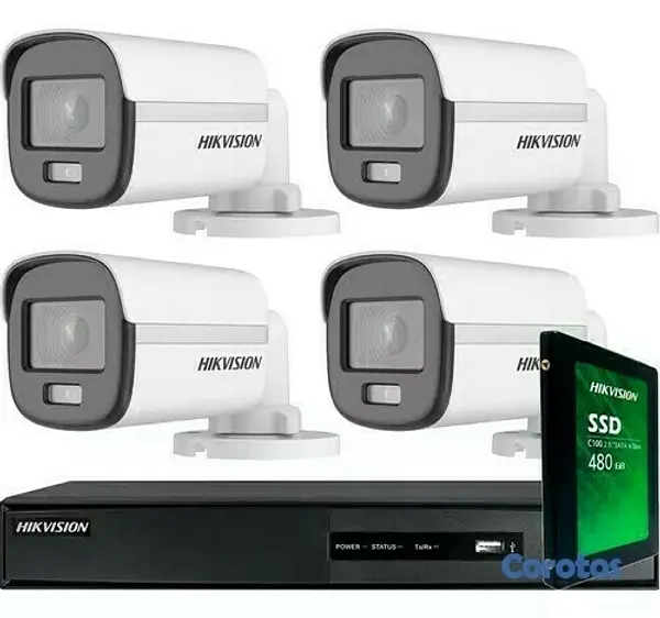camaras y audio - Kit de 4 camara de seguridad jnice color vu vision nocturna a color 1