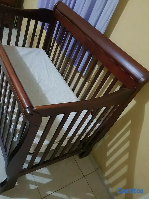 muebles - Cama Cuna convertible 4 posiciones en caoba NEGOCIABLE 4