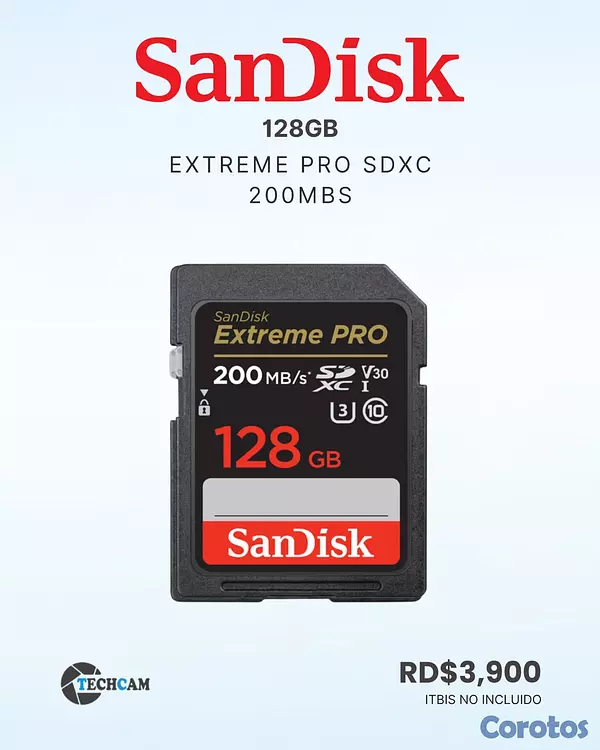 camaras y audio - MEMORIAS PARA CAMARA SANDISK 2