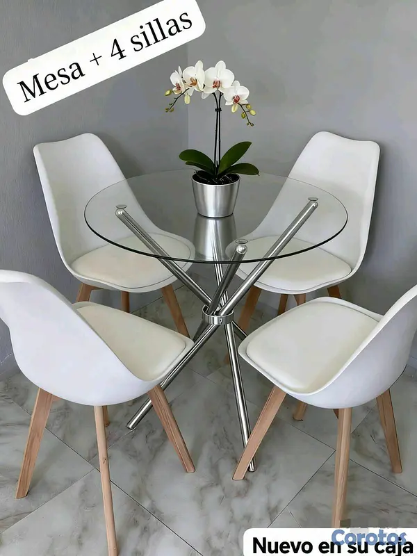 decoración y accesorios - *Juego* de *comedor* de 4 sillas  4