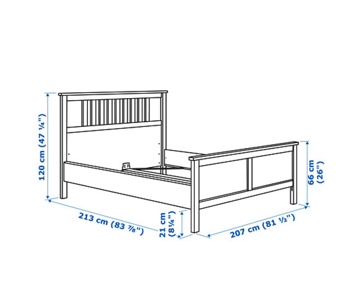 muebles y colchones - Armazón de cama blanca tamaño king  1