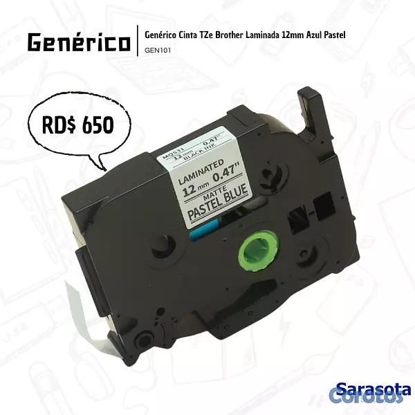 impresoras y scanners - Genérico Cinta TZe Brother Laminada 12mm Varios co 3
