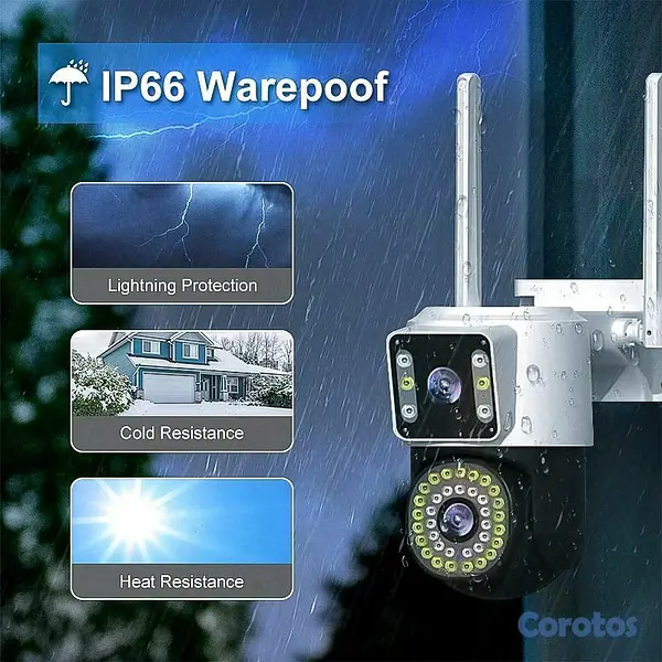 camaras y audio - CÁMARA DE SEGURIDAD DOBLE LENTE WIFI  2