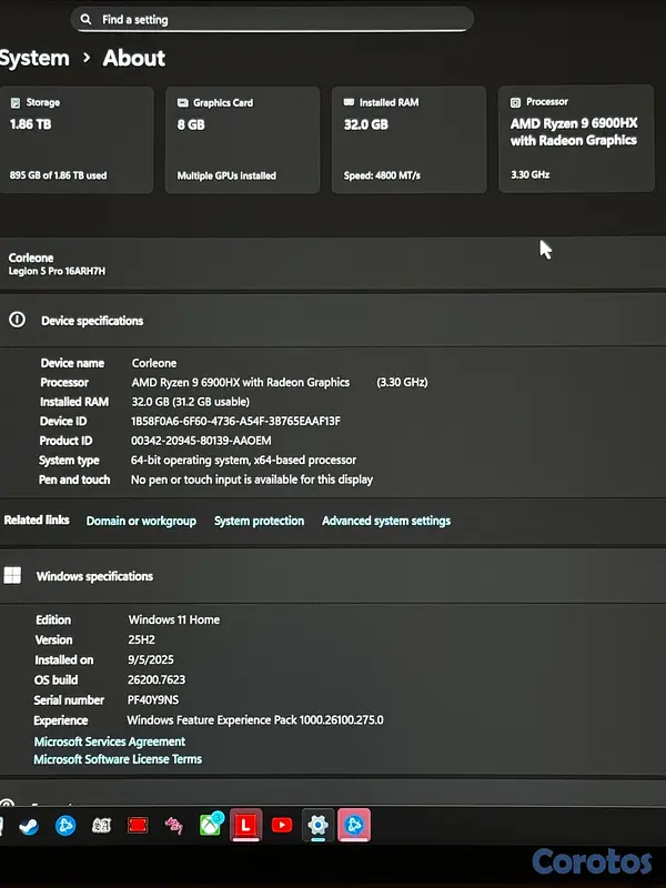 computadoras y laptops - Lenovo legion 5 pro 2