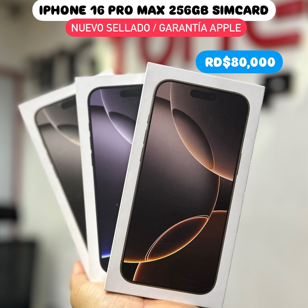 celulares y tabletas - IPHONE 16 PRO MAX SIM CARD 256GB SELLADOS OFERTA🔥‼️ 0