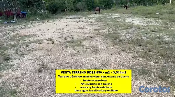 solares y terrenos - VENTA Terreno/Solar Céntrico en poblado Bella Vist 3