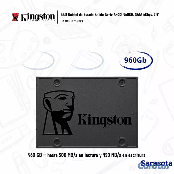 accesorios para electronica - Kingston SSD SATA III A400 960Gb 2