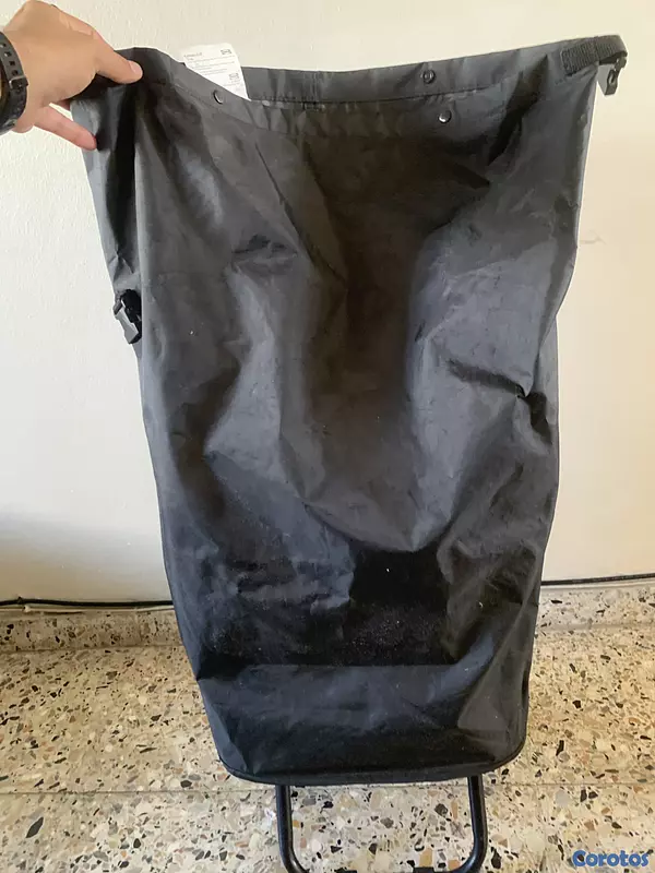 herramientas, jardines y exterior - Carrito de compras plegable con bolsa resistente 2