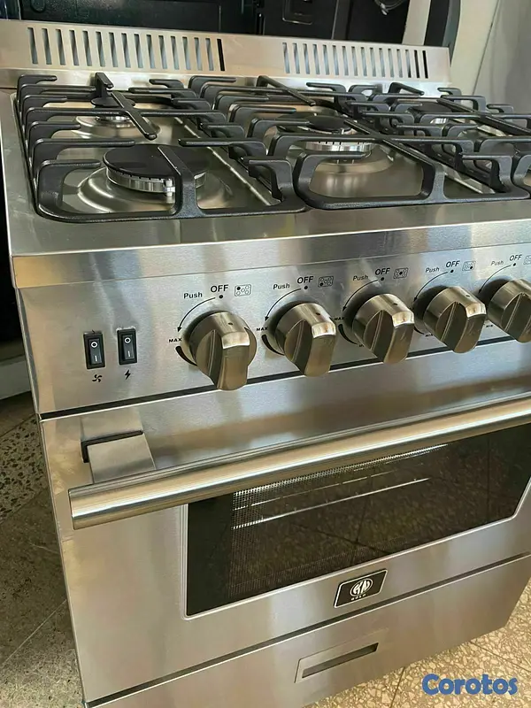 electrodomesticos - Estufa KN Gold profesional Niquelada de acero inoxidable 
30 pulgadas
 9
