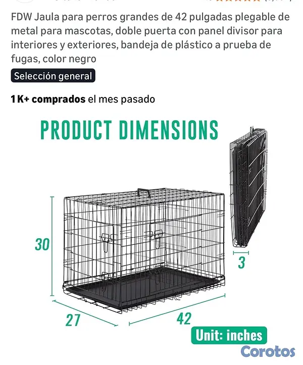 animales y mascotas - Jaula para perros grandes 3