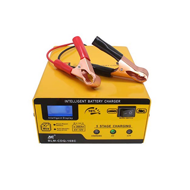 equipos profesionales - Cargador de bateria automatico 12V 24V 15A para vehiculo motor 6