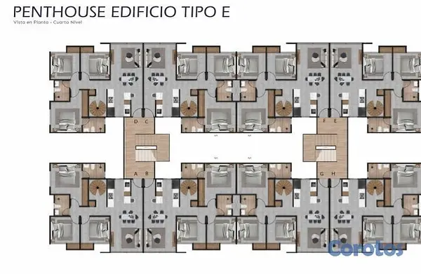 apartamentos - Residencial LP11, apto apto tipo A, 3er nivel, ciu 4