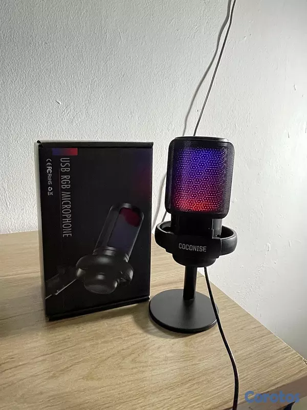 camaras y audio - 🎤 Micrófono USB RGB para PC/Streaming – ¡Nuevo en caja! 6
