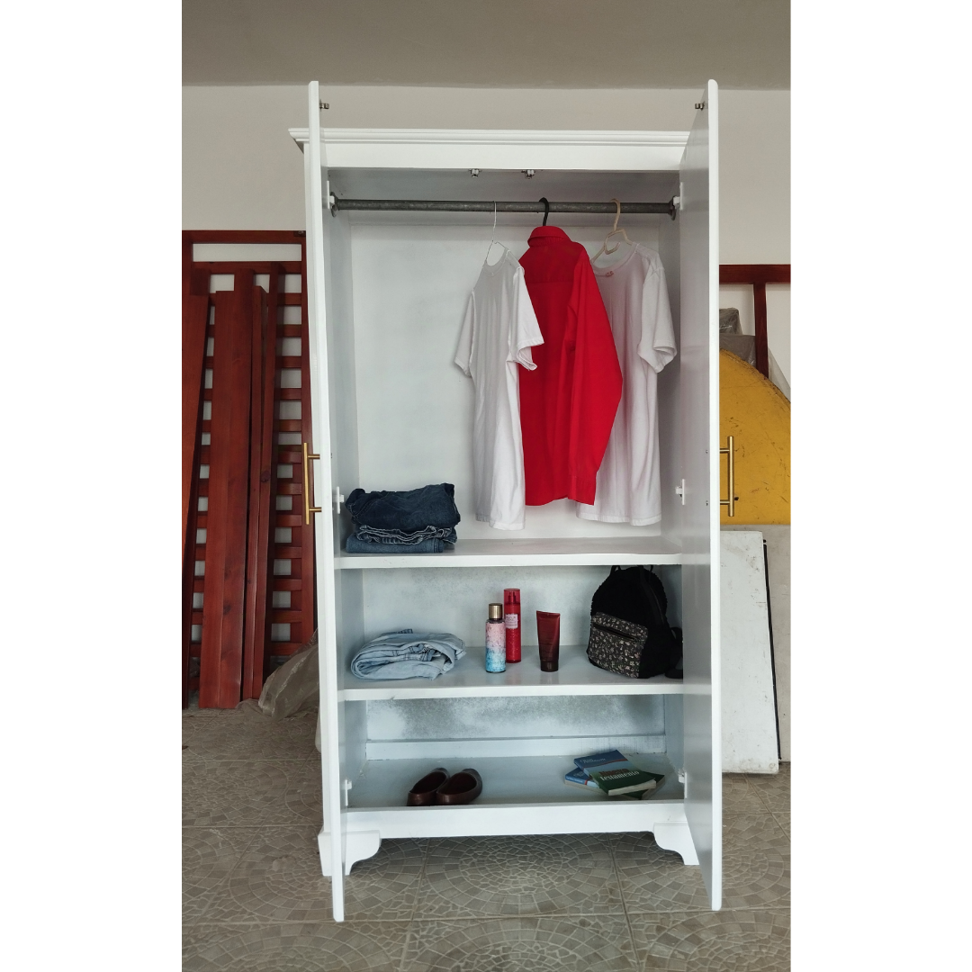 muebles y colchones - Ropero blanco 