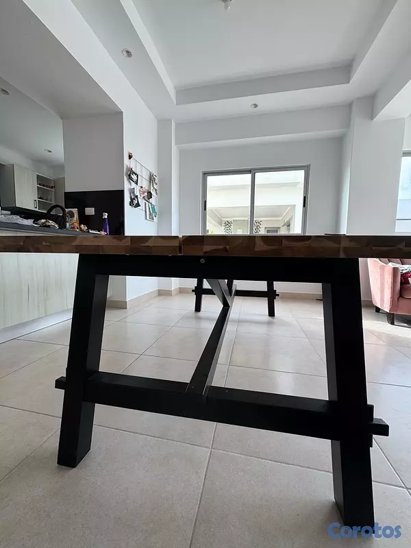 muebles y colchones - MESA SKOGSTA COMO NUEVA 8