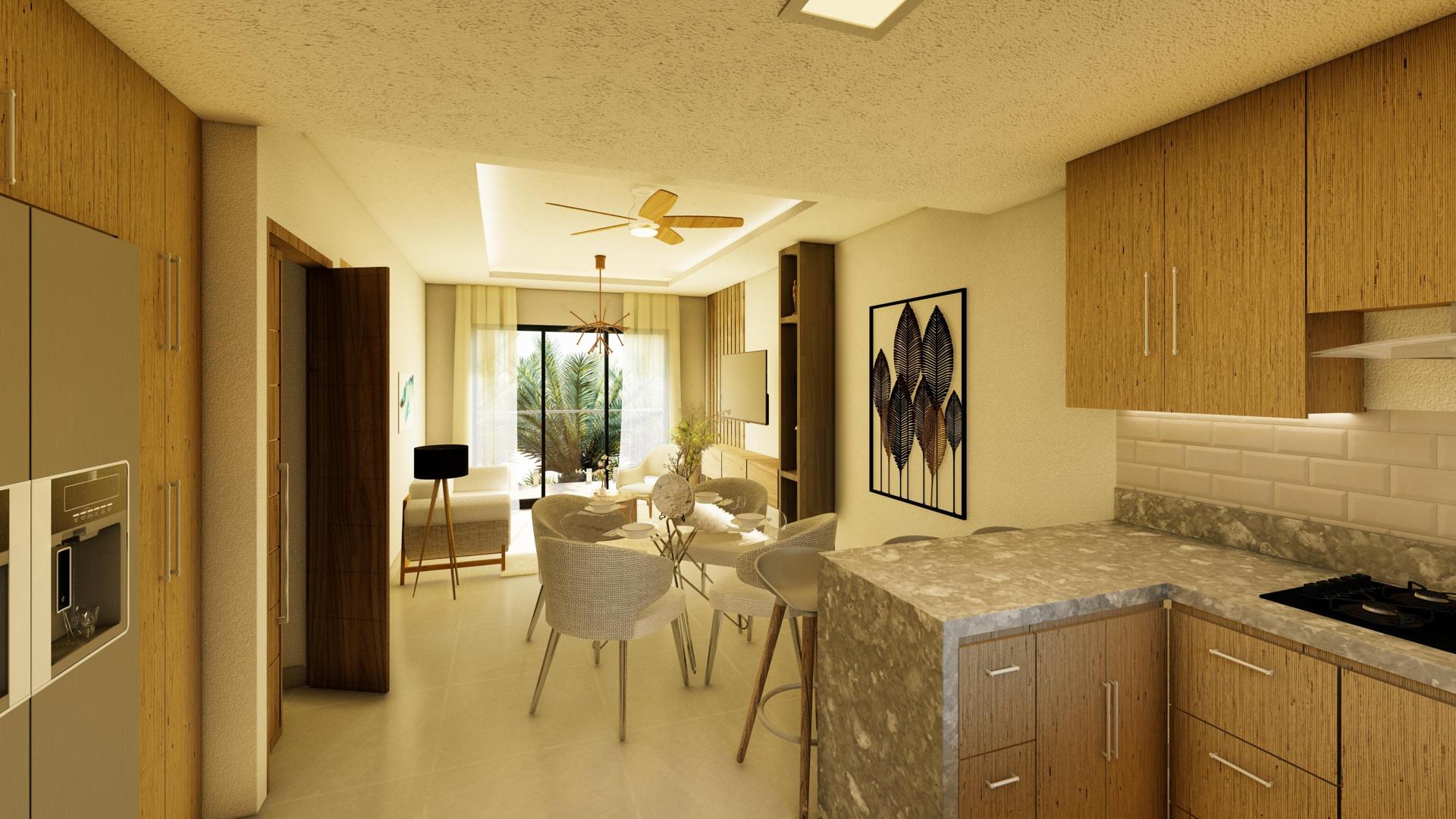 apartamentos - Apartamentos de Venta en  Bávaro Punta Cana. Proyecto Cerrado Palm Beach 8