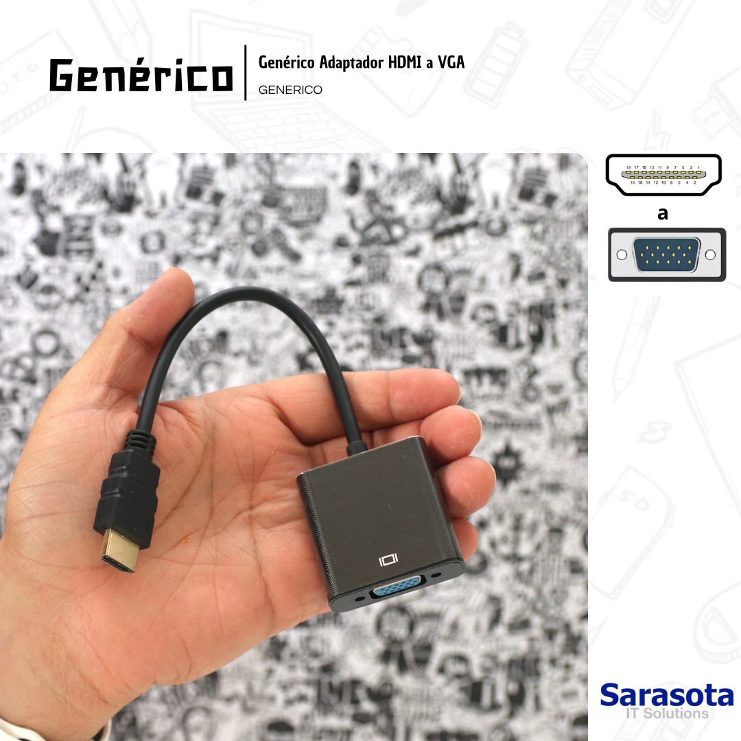 accesorios para electronica - Adaptador HDMI a VGA  0