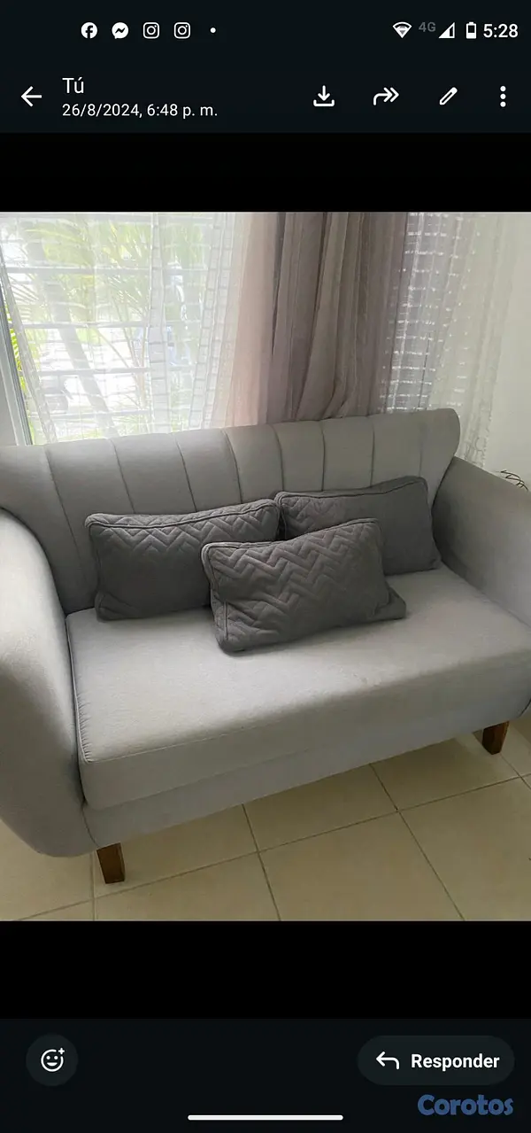muebles y colchones - Juego de dos sofás con su mesa de centro de crista 2