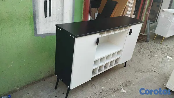 muebles y colchones - Credenza moderna con vinera varios tamaños  4