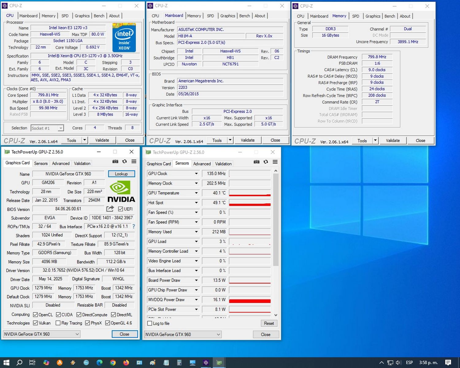 computadoras y laptops - Tarjeta de video EVGA GeForce GTX 960 4GB SSC 8