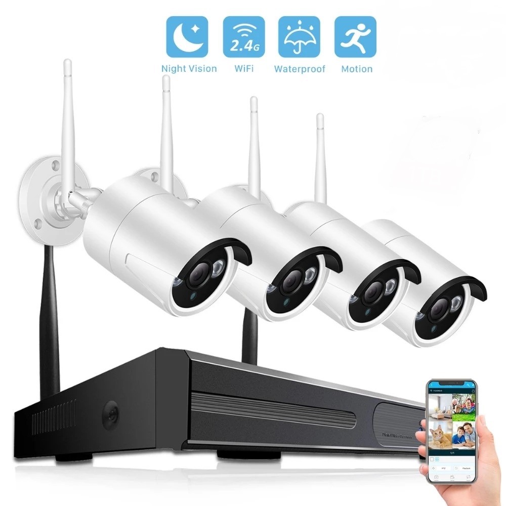 camaras y audio - KIT de 4 Camaras wifi inalambricas 0