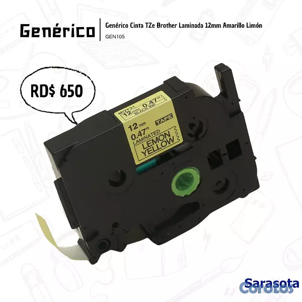 impresoras y scanners - Genérico Cinta TZe Brother Laminada 12mm Varios co 6