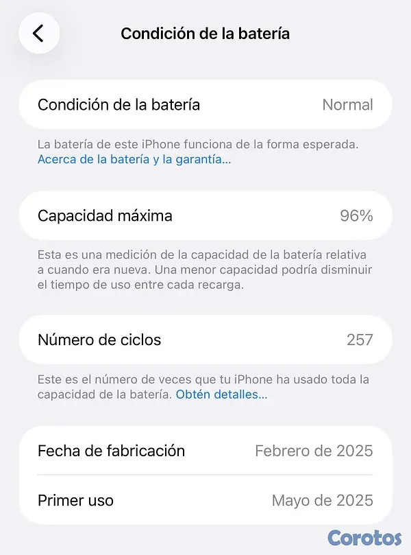 celulares y tabletas - iPhone 16 Pro Max 256GB (Blanco) – Como nuevo 3