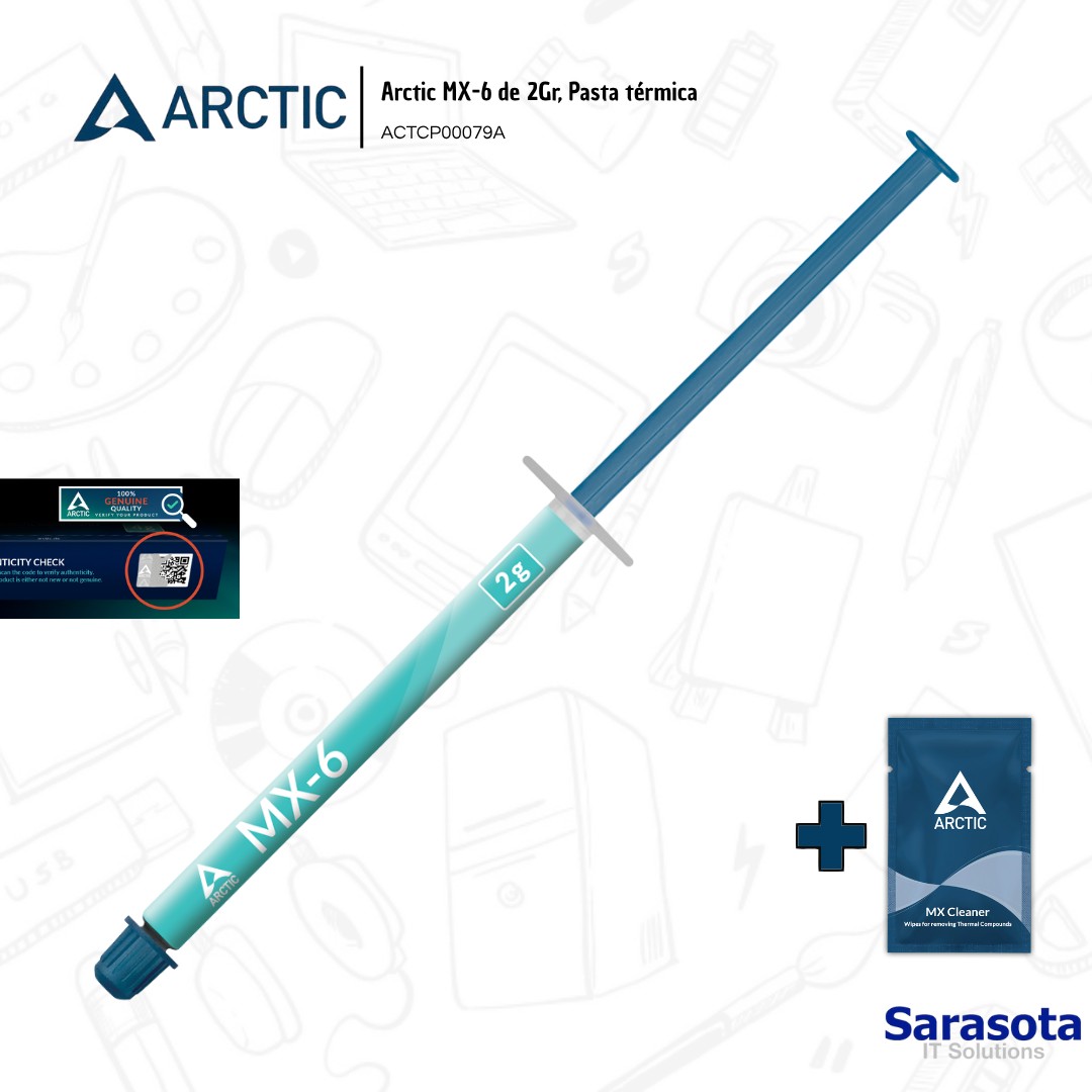 accesorios para electronica - Pasta térmica Arctic MX-6 de 2gr. mas regalo  1