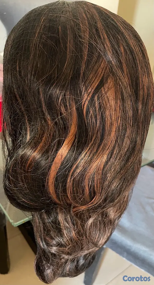 salud y belleza - peluca larga cabello sintético 4