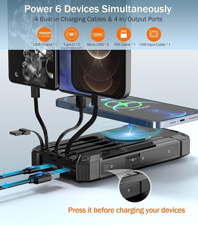 accesorios para electronica - GOODaaa Cargador de batería inalámbrico 36000mAh 0