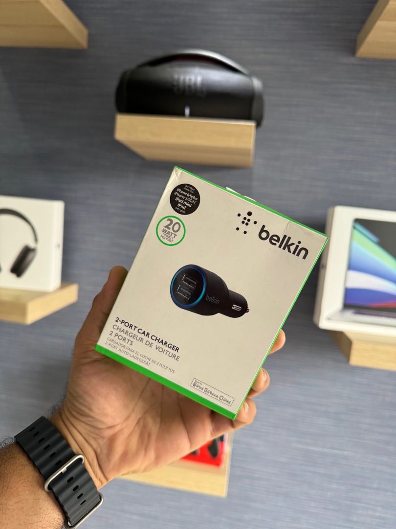accesorios para electronica -  Cargador Belkin para Vehiculo USB-A 20Watt (Doble Puerto) RD$ 1,200 NEG 0