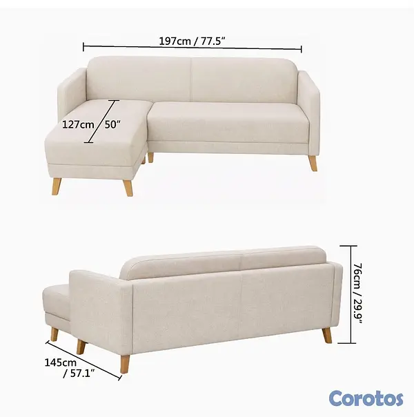 muebles y colchones - Sofá en L  7