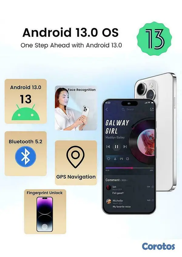 celulares y tabletas - A14 Pro Max 256GB + 6GB Android 13 6