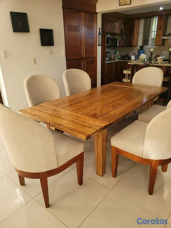 muebles y colchones - Comedor de 6 sillas, moderno 4