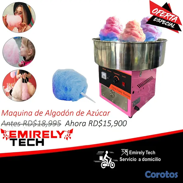 equipos profesionales - Maquina electrica de algodon de azucar Generadora horno de algodon de azucar 1