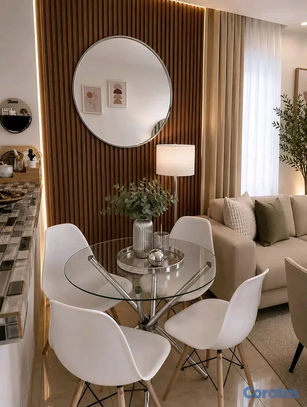 muebles y colchones - juego de comedor nórdica moderna  2