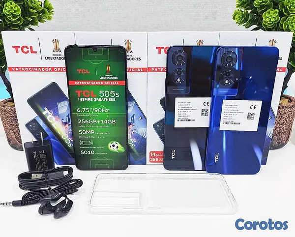 celulares y tabletas -  CELULAR TCL ANT + 505S + TCL BUDS 256GB 14GB RAM
