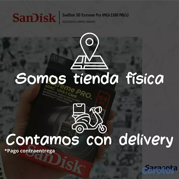 accesorios para electronica - SanDisk SD Extreme Pro 64Gb (200 MB/s) 3