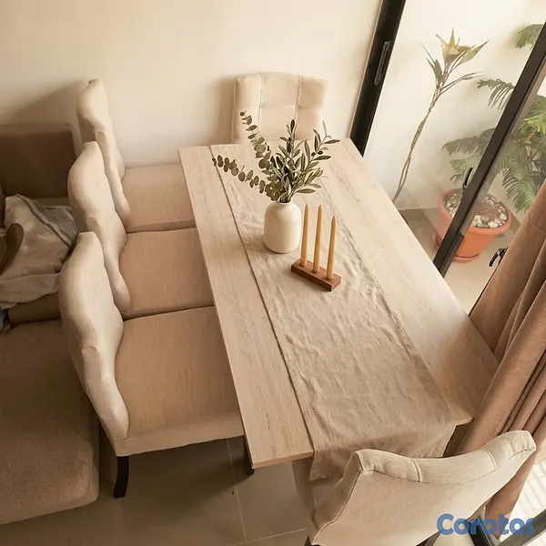 muebles y colchones - comedor moderno de 6 sillas  4