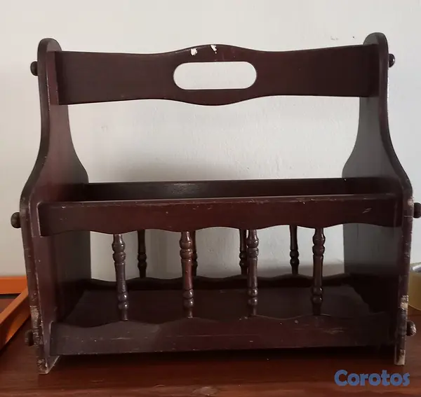 decoración y accesorios - Revistero Vintage en caoba 6