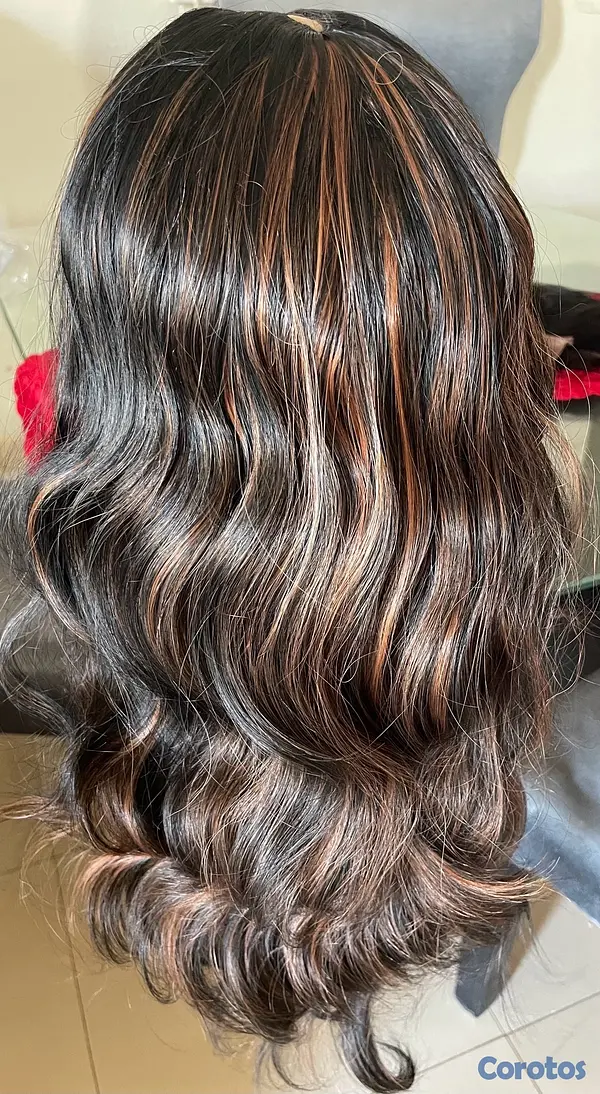 salud y belleza - peluca larga cabello sintético 2