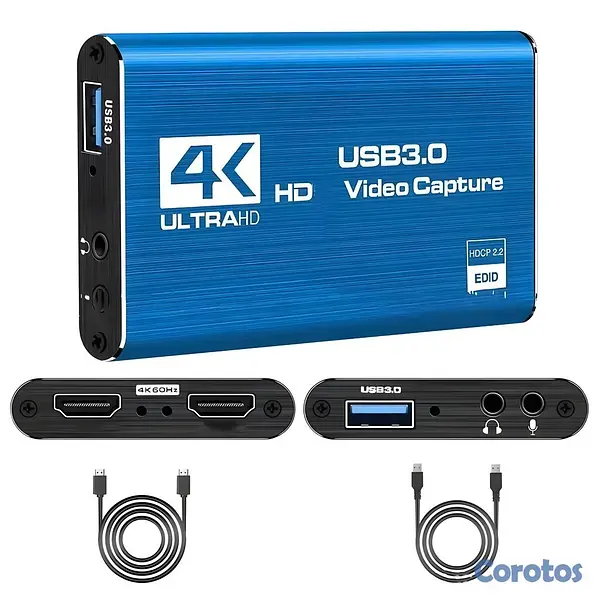 accesorios para electronica - Capturadora de Video 4K USB 3.0 – Streaming y Grab 3